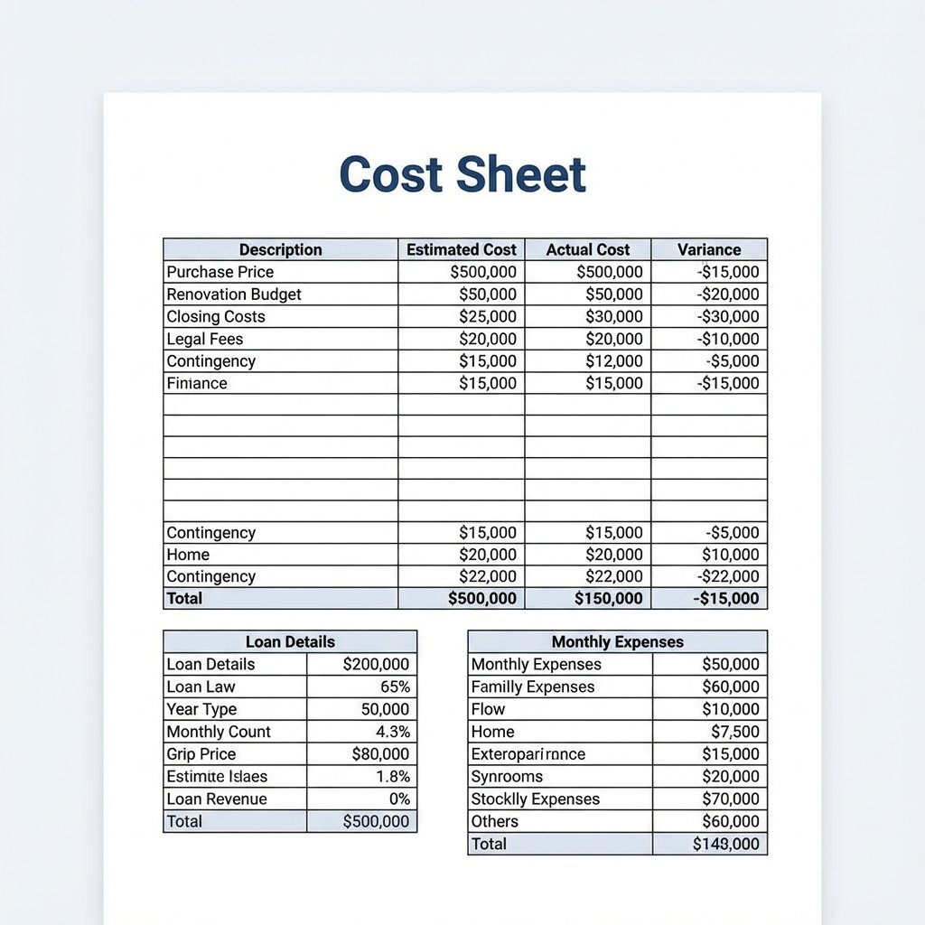 Prismcity Blue Cost Sheet